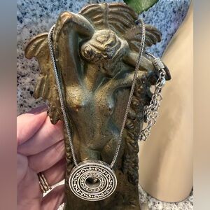 Brighton “Central Park” double circle pendant necklace, like new!